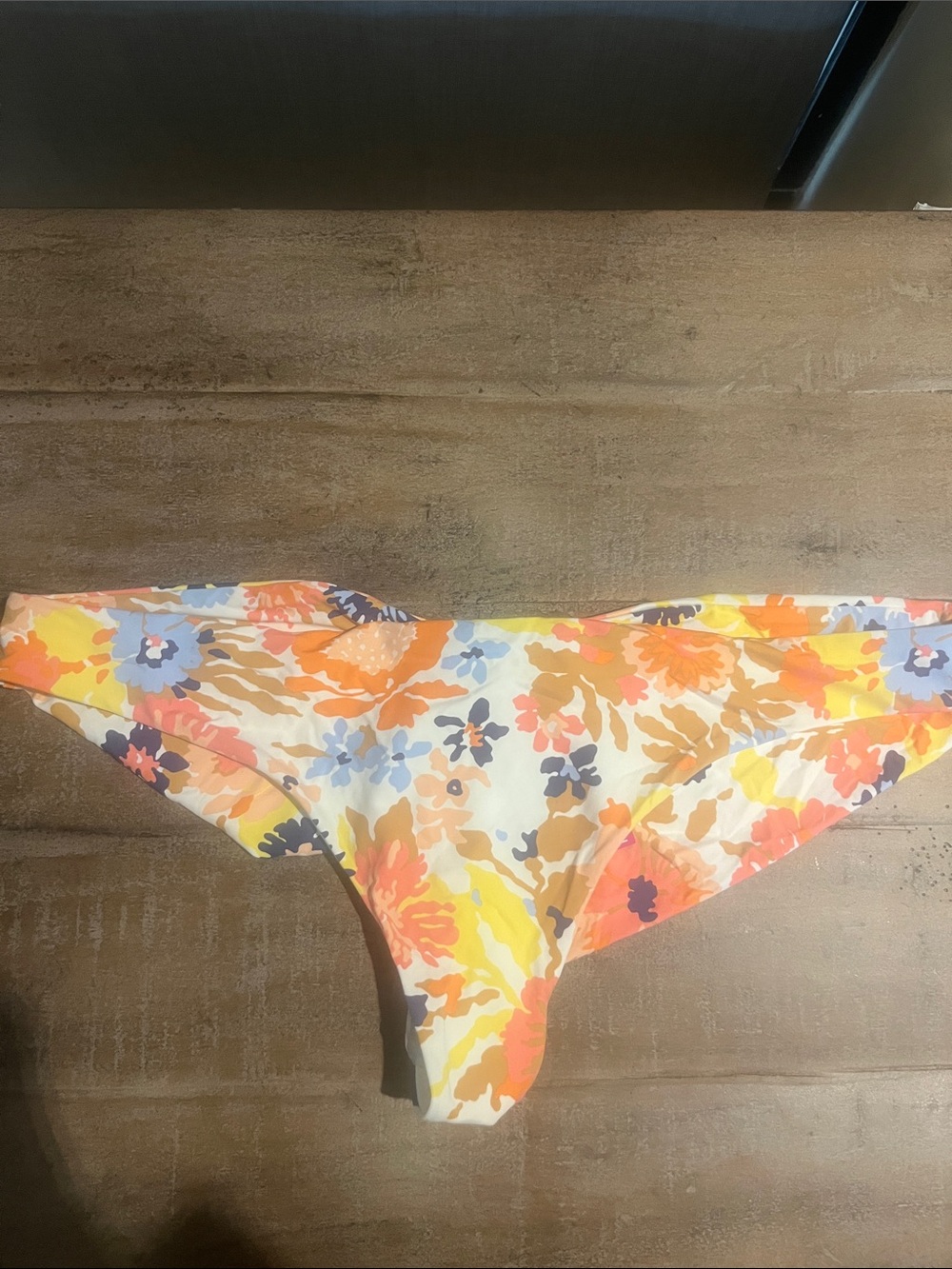 Roxy Floral Bikini Bottoms in Orange, Yellow, Blue, Pink